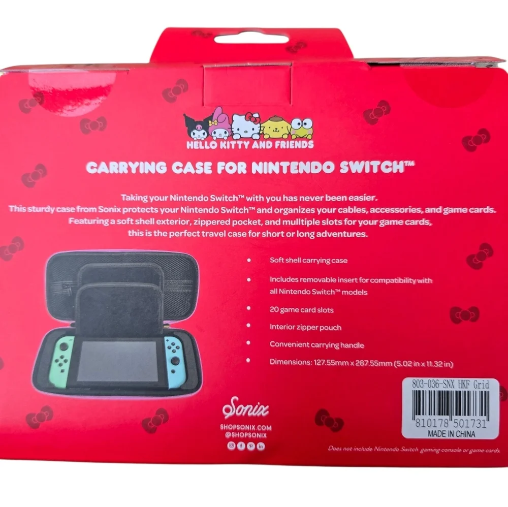 🌻NEW Hello Kitty and Friends x Sonix Grid Nintendo Switch Case